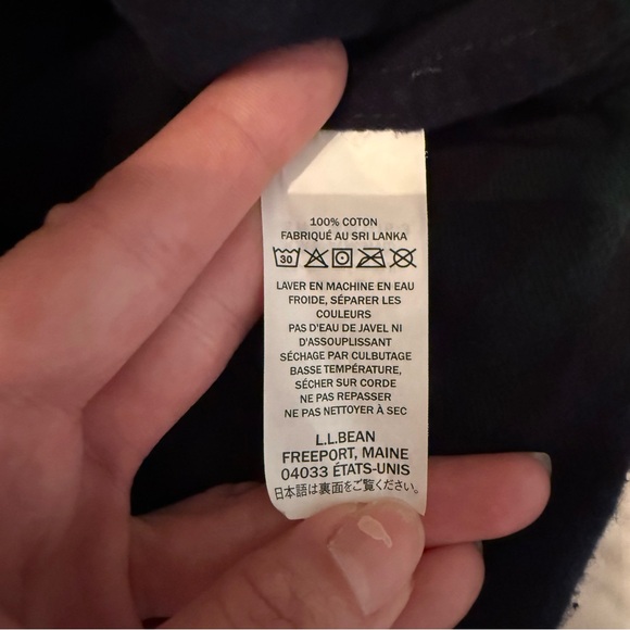 L.L. Bean Men's Dark Plaid Button Down Flannel Shirt Size XXL - Picture 9 of 10